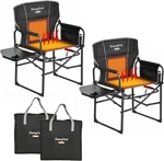 Sunnyfeel Heated Camping Directors Chair, Heavy Duty,oversized Outdoor Portable. Fixed Price $147.74.