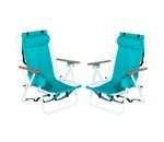 Set Of 2 Folding Backpack Beach Chairs For Adults,outdoor Heavy Duty .... Fixed Price $71.98.