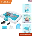 Asani Inflatable Toddler Travel Bed Set - Blue, 61 X40 Perfect For Camping .... Fixed Price $62.39.
