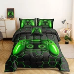 Rowadalo 5 Pieces Bag Gamer Bedding Set For Boys Kids Adult Gaming Comf. Fixed Price $70.98.