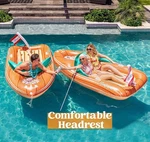 Joyin Sloosh Giant Inflatable Boat Pool Float Raft With Cooler Party (1). Fixed Price $44.99.