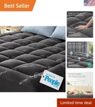 Elegantly Soft Queen Mattress Topper - Cooling Bamboo Fabric Maximum Comfort. Fixed Price $79.99.
