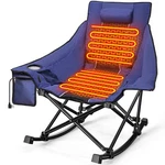 Slendor Oversized Heated Camping Chair, Folding Rocking With Pad.... Fixed Price $122.89.