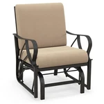 Giantex Patio Glider, Outdoor Rocking Chair With Thick Cushion, Sprayed Metal. Fixed Price $217.25.