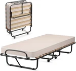 Giantex Folding Bed With 3" Memory Foam Mattress, Rolling Foldaway Guest. Fixed Price $276.98.