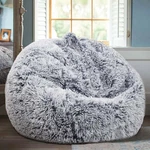 Fluffy Stuffed Animal Storage Bean Bag Chair Cover (no Filler), Faux Fur Comf.... Fixed Price $42.80.