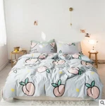 3D Pink Peach ZHUA2696 Bed Pillowcases Quilt Duvet Cover Set Queen King Zoe. Fixed Price $71.28.
