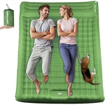 Hualonger Double 6" Extra Thick Camping Sleeping Pad W/ Pillow, Foot Pump. Fixed Price $44.98.