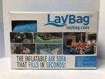 Laybag Outdoor Portable Inflatable Air Lounge, Blue Open Box. Fixed Price $20.69.