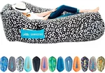 Chillbo Shwaggins Inflatable Couch Cool Large, Black & White Swizzle. Fixed Price $82.24.
