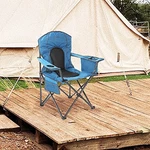 Arrowhead Outdoor Portable Folding Camping Chair 4-CAN Cooler Cup-holder Blue. Fixed Price $39.81.
