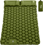 Self-inflating Double Sleeping Pad 4" Thick For 2, Built-in Pillow & Pump. Fixed Price $72.99.