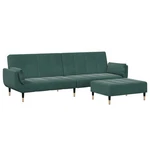 2-SEATER Sofa Bed With Footstool Sleeper Couch Living Room Velvet Vidaxl. Fixed Price $528.99.