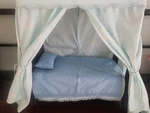 American Girl Doll Elizabeth's Wooden Tall Post Canopy Bed Retired -- Great Cond. Fixed Price $169.99.