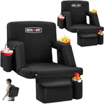 Overmont 2PCS Stadium Seat With Back Support 2.8'' Padded Cushion 6-POSITIO.... Fixed Price $125.03.