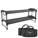 Disc-o-bed Large Outdoor Convertible 2 Person Portable Camping Bunk Cots, Black. Fixed Price $399.99.