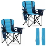Relax Comfortably Outdoors - 2 Pack Heavy Duty Camping Chairs 500LBS. Fixed Price $179.99.