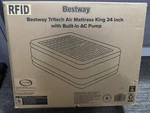 Bestway 24" Tritech King Size Air Mattress W/ Pump And Antimicrobial Coat - New. Fixed Price $85.00.