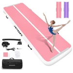 Hmtaolife Inflatable Air Gymnastics Mat 10FT*3.3FT*4IN(3*1*0.1M), Purple/pink. Fixed Price $168.64.
