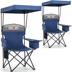 New Overmont 2PCS Camping Chair With Canopy Shade Cooler Bag - Oversized Folding. Fixed Price $181.36.