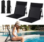 Foldable Seat For Poolside Chairs, Portable Small, BLACK(2 Pack). Fixed Price $51.57.