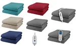 Pure Warmth Solid Flannel Electric Heated Warming Blanket. Fixed Price $39.95.
