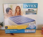 Intex Raised Pullow Rest Air-bed Height Queen Fiber Tech 80" 60" 18". Fixed Price $79.95.
