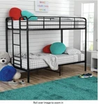 Your Zone Twin Over Metal Bunk With Ladder For Kids Bedroom, Black. Fixed Price $225.00.