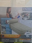 Intex Dura-beam Twin Ultra Plush Headboard Airbed Built-in Pump Open Box. Fixed Price $69.99.
