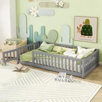 Bellemave Twin Floor Bed With Slats And Safety Guardrails, Kids Montessori Fl.... Fixed Price $187.55.
