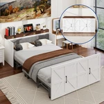 Naizea Twin Full Murphy Cabinet Folding Roll Away Beds / 2" Mattress. Fixed Price $309.90.