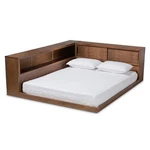 Baxton Studio Erie Walnut Finished Wood Queen Size Platform Storage Bed. Fixed Price $913.37.