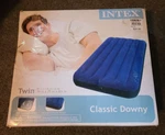 Intex Twin Size Classic Downy Inflatable Airbed Mattress Blu 68757E New Open Box. Fixed Price $14.95.