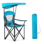 High Point Sports Camping Chairs With Shade, Heavy Single Pack, Enamel Blue. Fixed Price $103.72.