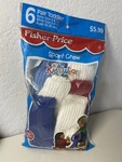 Vtg Nos Fisher-price Sport Crew Toddler Socks Size 18-36 Mos Blue White Red. Fixed Price $19.99.