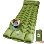 Camping Sleeping With Pillow, Built-in Foot Pump Inflatable Pad,.... Fixed Price $59.05.
