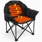 Vibengeticer Heated Camping CHAIR,3ZONE Heating For Back & Seat, Portable Fol.... Fixed Price $56.06.
