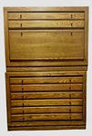 Chest Of Draws Cabinet Bar Oak Wood Two Piece Stack Side Board Dresser. Fixed Price $399.58.