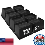Hanihua 8-PACK 5" Heavy Duty Bed Risers Furniture Lifts Extra Wide Leg Support. Fixed Price $87.39.