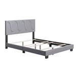 Boyd Sleep Brussels Faux Leather King Platform Bed Frame And Headboard, Grey. Fixed Price $183.99.