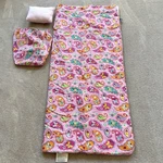 Wildkin Kids Pink Colorful Paisley Sleeping Bag W/ Pillow Nap Overnight 57 X 30. Fixed Price $19.99.