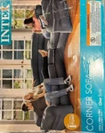 Premium Large Intex Inflatable Corner Sofa Bed L-shape 101" W 80" 30". Fixed Price $129.00.