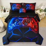Zsyayaha 6 Pieces Red And Blue Gamer Comforter Set Boys Kids Full Bedding. Fixed Price $78.34.
