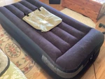 Intex Pillow Rest Raised Air Bed With Twin Electric Pump. Fixed Price $30.00.