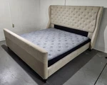 King Broyhill Upholstered Bed With Serta Mattress. Fixed Price $800.00.
