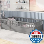 Bellemave Twin Size Floor Bed Fence And Door With. Fixed Price $277.26.