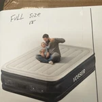 Full Size Air Mattress With Built-in Pump Raised Double Blow-up Bed. Fixed Price $80.00.