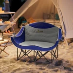 Double Camping For Adults, Padded Folding Chair, Blue. Fixed Price $79.99.
