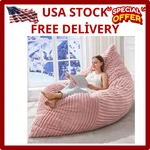 Giant 3-IN-1 Convertible Bean Bag Chair For Adults Pink, Washable Cover. Fixed Price $133.99.