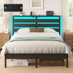 Rolanstar Full Size Bed Frame With Usb Charging Station, Led W.... Fixed Price $143.54.